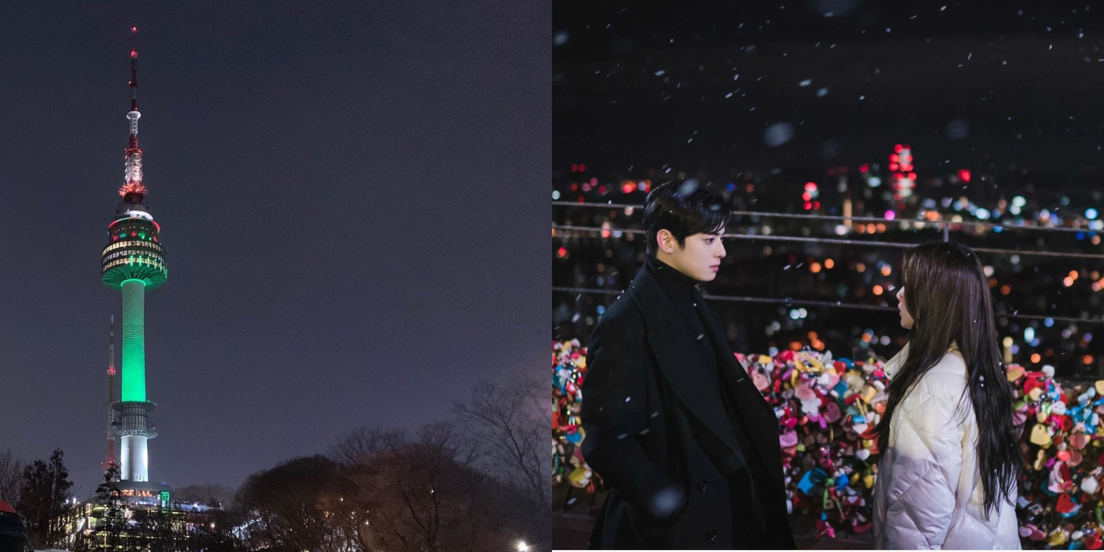 Namsan Tower in Seoul at sunset β iconic K-drama filming location from My Love From the Star and True Beauty